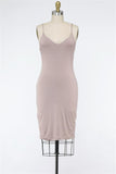 Softest Jersey Double Layer Cami Dress In Mocha (USA MADE)