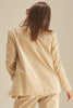 In the Know Chic Corduroy Suit Blazer In Ivory