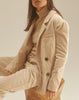 In the Know Chic Corduroy Suit Blazer In Ivory