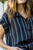 Style Pages Black and White Striped Classic Button Down Shirt
