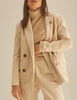 In the Know Chic Corduroy Suit Blazer In Ivory
