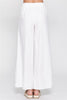 Wide Leg Chic Linen Pant In Classic White