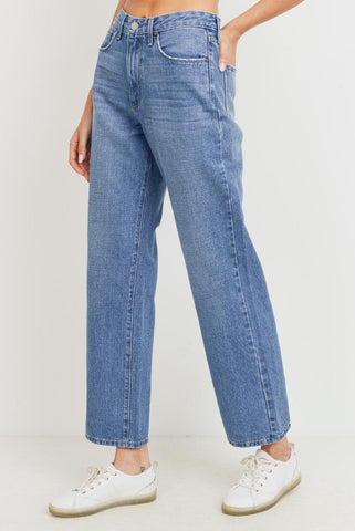 Taking Control Eucalyptus High Rise Utility Wide Leg Jean