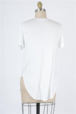 Time After Time Soft Perfect Length Scoop Neck Tee In Ivory